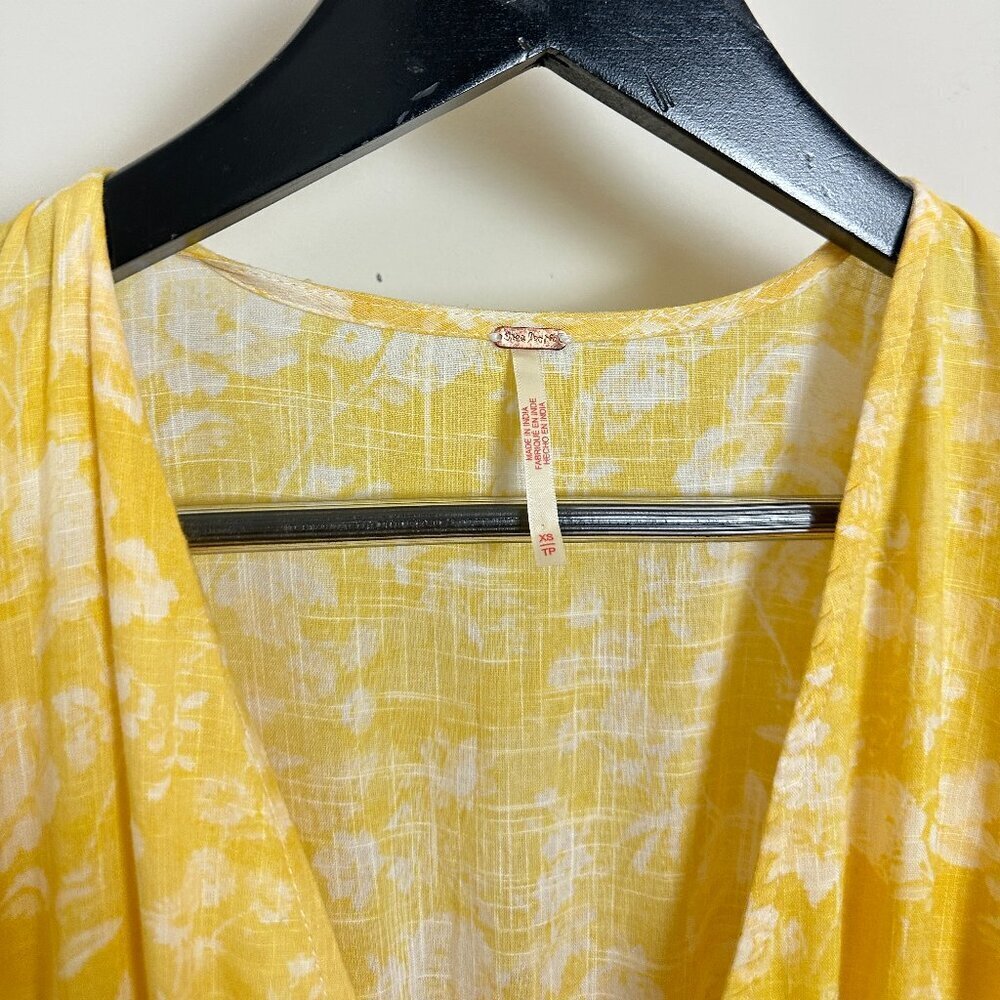 FREE PEOPLE Pappiet Midi Dress in Sunshine Combo Size X-Small - Picture 7 of 12